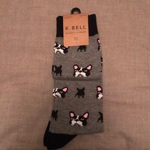 NWT K. Bell men’s crew socks- Frenchie